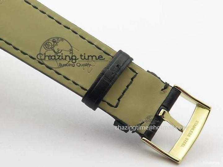 0207 De Ville MK 1:1 Best Edition YG Blue Dial On Black Leather Asian Seagull T1701 (Sec@6) Upgraded 8234